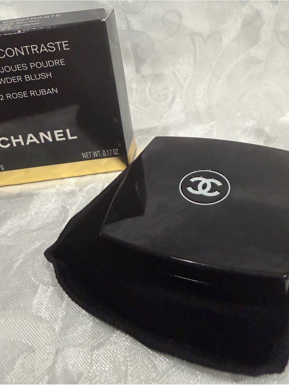 CHANEL Joues Contraste Powder Blush - Rose Ruban Pink #602 New - Picture 4 of 8